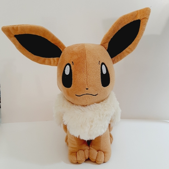 Pokemon Other - 🍒 POKEMON Eevee Plush Soft Kids Toy Yellow 14"